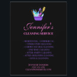 Serviço de Limpeza Fornece Folheto Comercial<br><div class="desc">Apresentando o folheto de negócios do Serviço de Limpeza! Este folheto apresenta um design de balde roxo de desenho animado que certamente irá chamar a atenção de qualquer cliente potencial. É brilhante, corajoso e perfeito para anunciar seus serviços de limpeza. Este folheto também pode ser personalizado com todo o seu...</div>