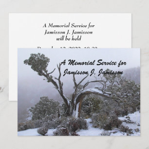 Serviço de Memorial Convite para a Neve de invern