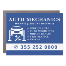Serviço de reparo de automóveis profissional azul