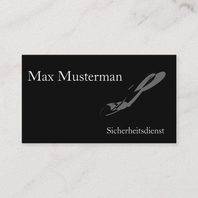 Serviço de segurança cartão de presentação (Frente)