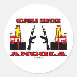 Serviço do campo petrolífero de Angola, etiqueta