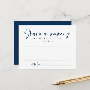 Serviço Funeral, Compartilhe uma memória, Cartão d