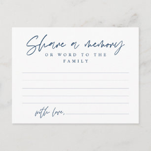 Serviço Funeral, Compartilhe uma memória, Cartão d