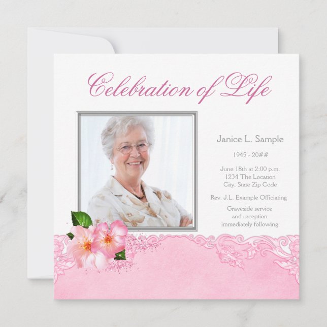 Serviço Memorial com Foto da Mulher Anúncio (Frente)