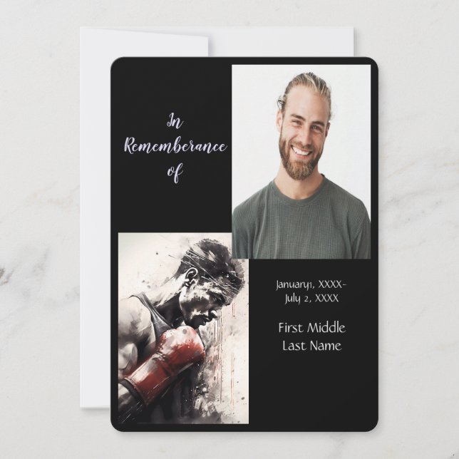 Serviço Memorial Convite Boxer (Frente)