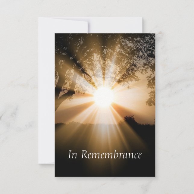 Serviço Memorial Personalizado Belo Convite Sunshi (Frente)