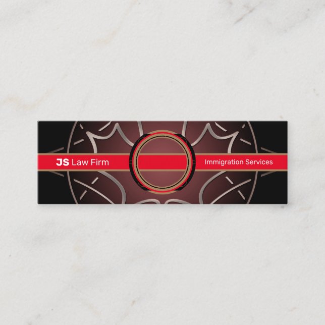 Serviços Canadenses Mini Cartão de visita (Frente)