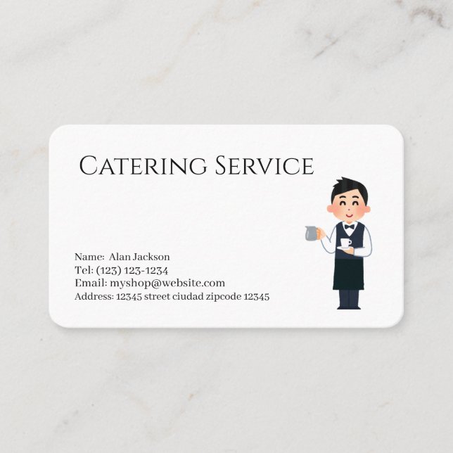 serviços de catering cartão de visita (Frente)