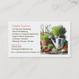 Serviços de jardim / Cartão de visita de jardineir