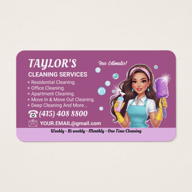 Serviços de Limpeza Criada Morena Limpeza de Casa  (Frente)