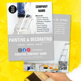 SERVIÇOS DE PINTURA & DECORAÇÃO folheto de negócio
