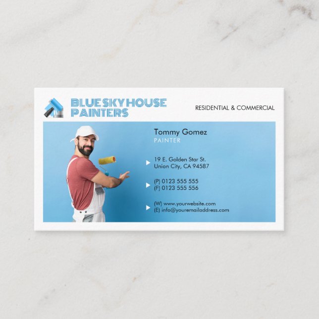 Serviços de pintura | Pintor na Cartão de visita d (Frente)