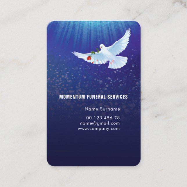 Serviços funerários, design de cartão de visita (Frente)