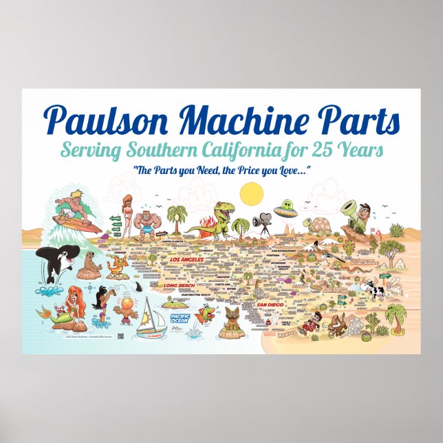 Servindo Poster personalizado SoCal (Frente)