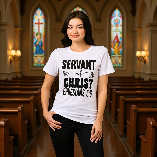 Servo de Cristo Ephesians 6:6 Camiseta de Identida (Criador carregado)