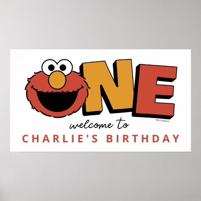 Sesame Street | Elmo - First Birthday Poster (Frente)