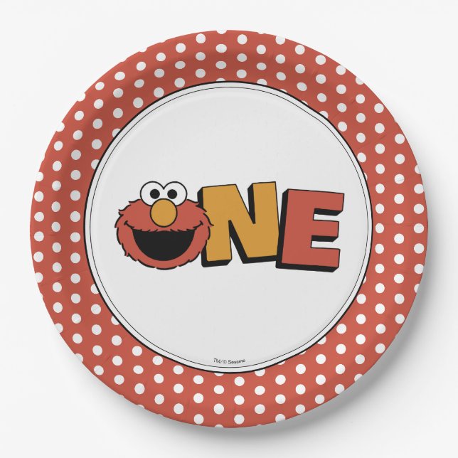 Sesame Street | Elmo - Prato de Papel de Segundo A (Frente)