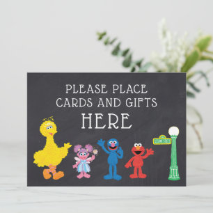 Sesame Street Pals Chalkboard Cartões e presente
