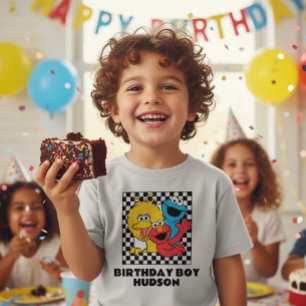 Sésamo Street Pals checaram o garoto de aniversári