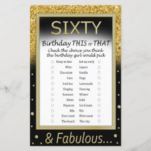 Sessenta aniversários Este ou Aquele Jogo