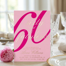 Sessenta e Fabuloso Script Rosa Aniversário de 60 