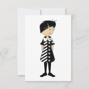 Sessenta e poucos Mod Girl in Retro Dress SVP Card