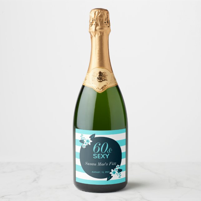 Sessenta e sexy Teal White 60ª Festa de aniversári (Frente)