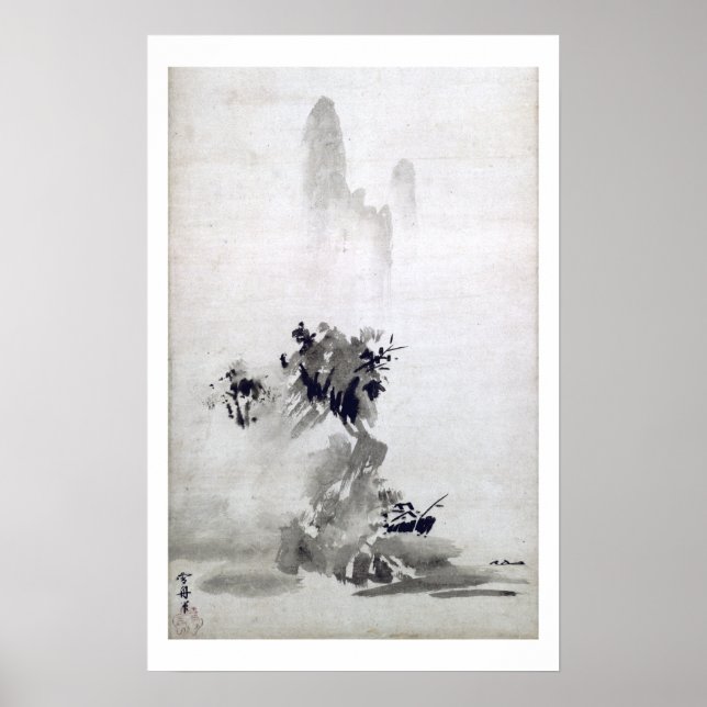 Sesshu Toyo Haboku-Sansui Landscape Poster (Frente)