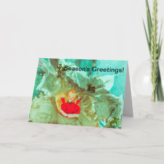 Sessões Saudações Cartão de Natal e anjo cherub.