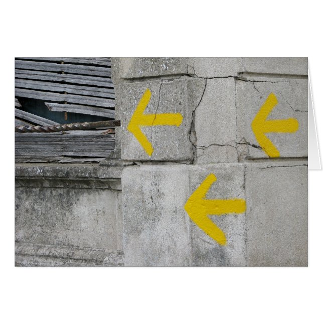 Setas no cartão de Camino (Frente Horizontal)