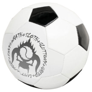 Sete bola de futebol de pecados mortais