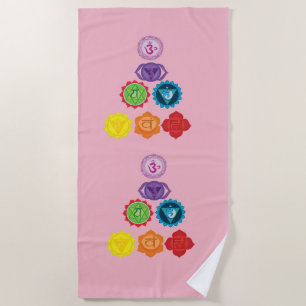 Sete Chakra, ioga, toalha de praia