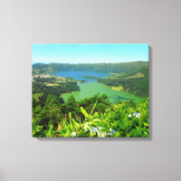 Sete cidades Açores Canvas Imprimir 20" x 16", 1,5
