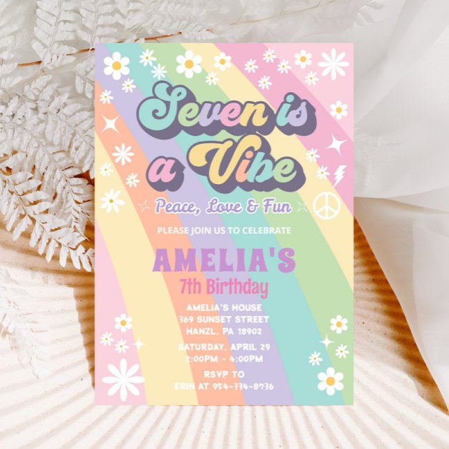 Sete é um convite de aniversário víbora (Criador carregado)