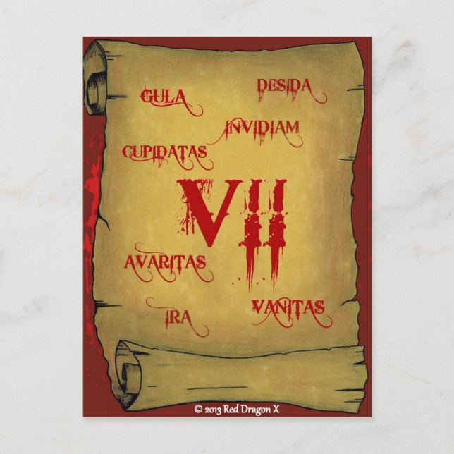 Sete II cartão postal (Frente)