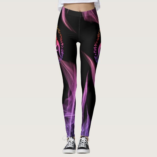 Sete Leggings com caveiras de pecados mortais (Frente)
