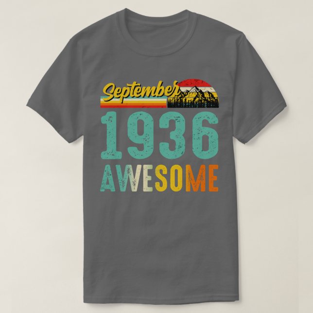 Setembro 1936 Camisa de Presente de Aniversário Vi (Frente do Design)