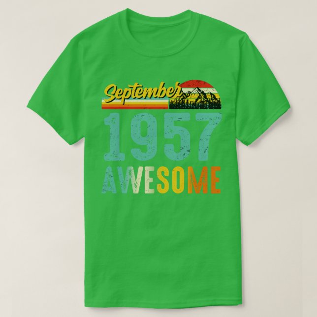 Setembro 1957 Camisa de Presente de Aniversário Vi (Frente do Design)