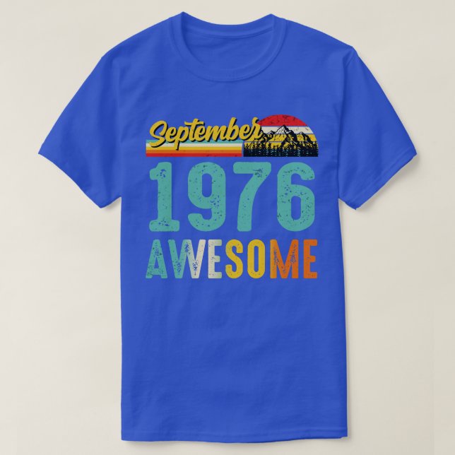 Setembro 1976 Camisa de Presente de Aniversário Vi (Frente do Design)