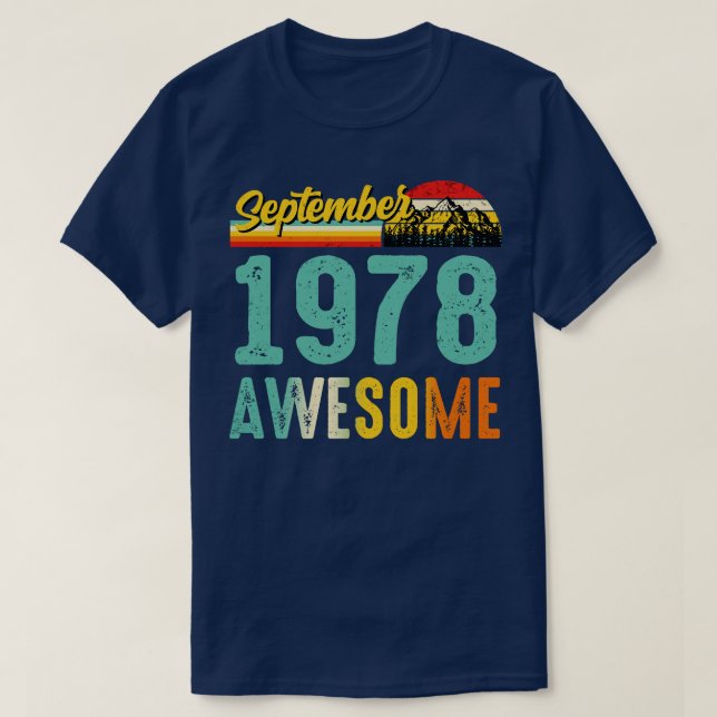 Setembro 1978 Camisa de Presente de Aniversário Vi (Frente do Design)