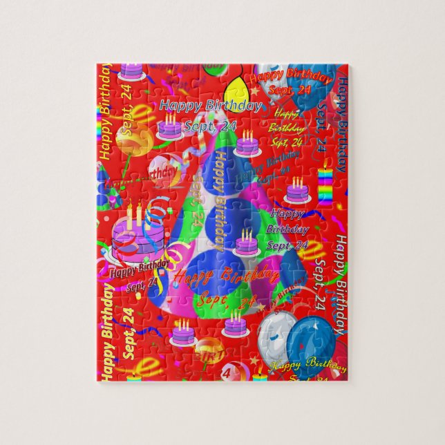 Setembro, 24 de aniversário, Quebra-cabeça de Jigs (Vertical)