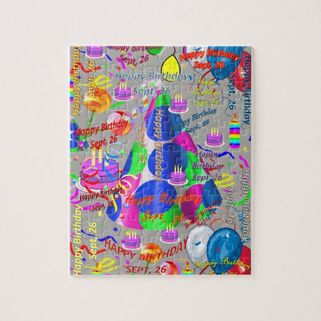 Setembro, 26 de aniversário, Quebra-cabeça de Jigs (Vertical)