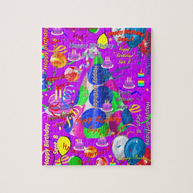 Setembro, 8 de aniversário, Quebra-cabeça de Jigse (Vertical)