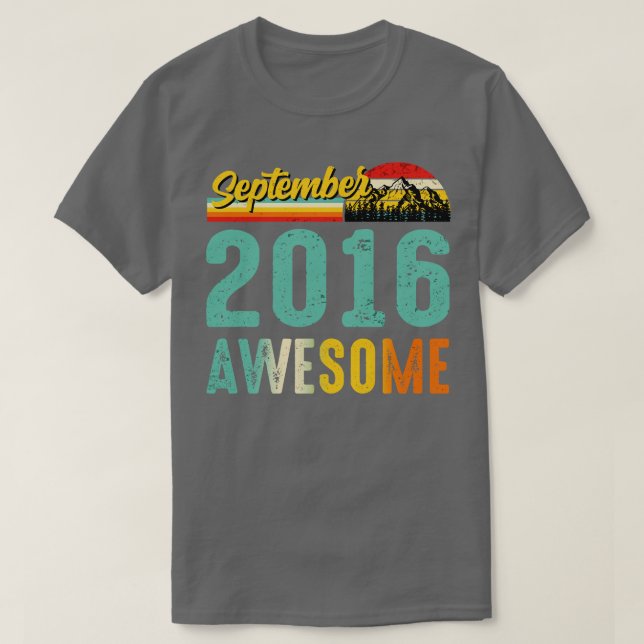 Setembro de 2016 Camisa de Presente de Aniversário (Frente do Design)