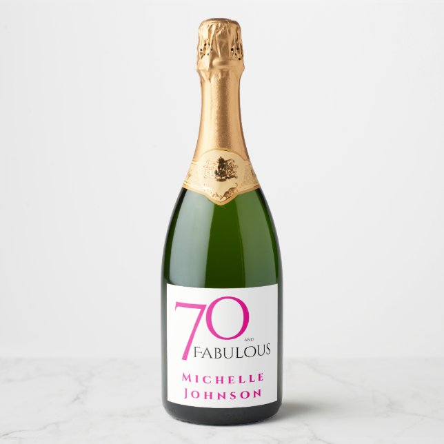 Setenta e Fabuloso Minimal Rosa Aniversário de 70  (Frente)