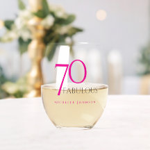 Setenta e Fabuloso Minimal Rosa Aniversário de 70 