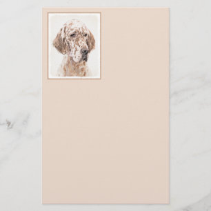 Setter Inglês Laranja Belton - Pintura de Cão
