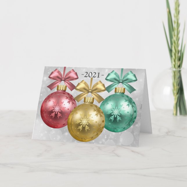 Seu Cartão de Feriado Dobrado para Pedido de 3 Fot (Frente)