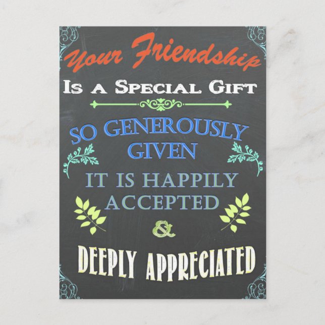 Seu Cartão de Quadro de Amizade (Frente)