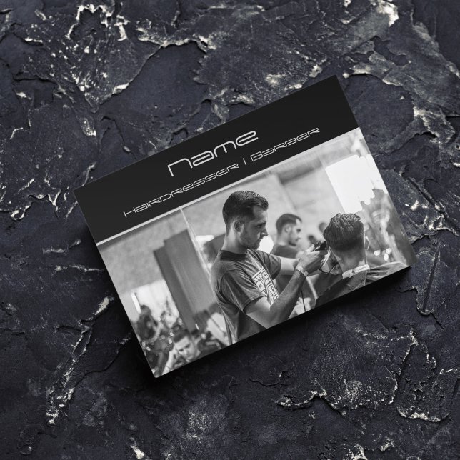 Seu Cartão de visita de cabeleireiro fotografado (Criador carregado)